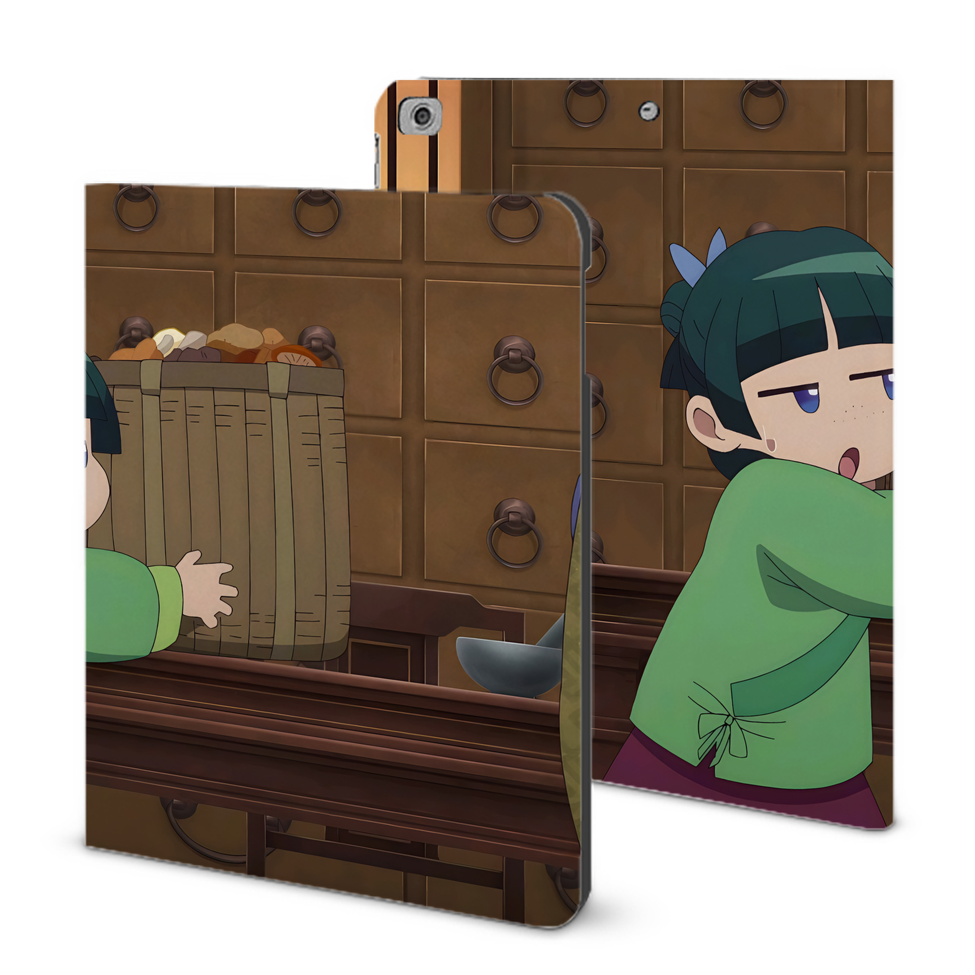 （画像用） 薬屋のひとりごと The Apothecary Diaries IPad ケース ブック型 PUレザー TPU 耐衝撃 軽量 薄型 ペン収納なし 全面保護 IPad 各モデル対応